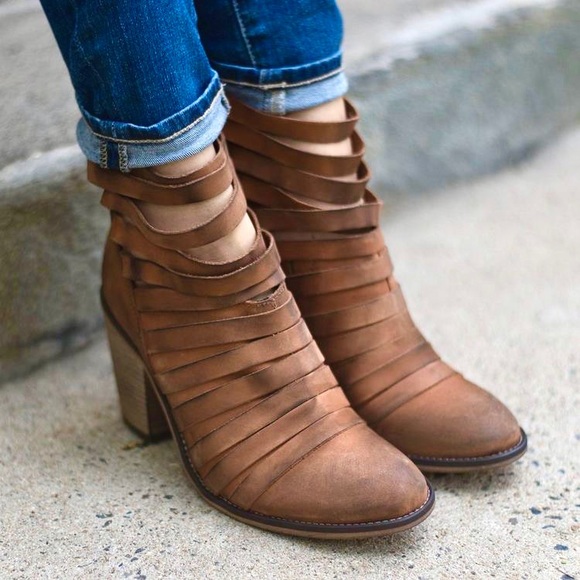 Free People Shoes - Free People • ‘Hybrid' Strappy Leather Bootie